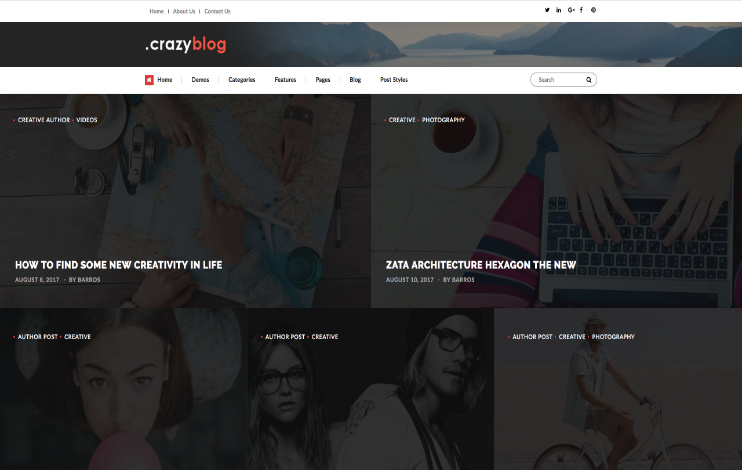 CrazyBlog Magazine Çok Amaçlı WordPress Tema