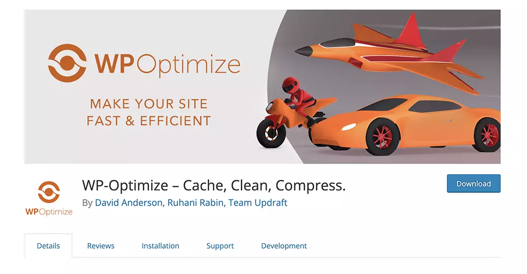 WP-Optimize – Cache, Clean, Compress